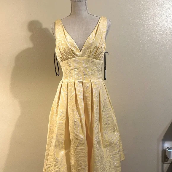 buttercup yellow bridesmaid dresses V-Neck A-Line Chiffon Ruffled Bridesmaid Dress in Buttercup, Buttercup / 24 main image 0